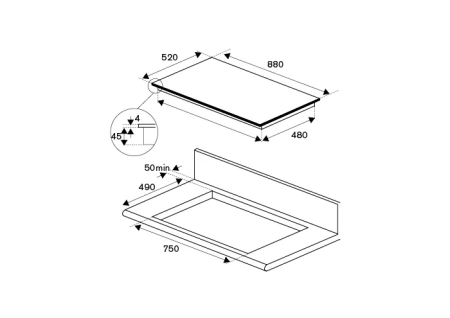 Варочная поверхность BERTAZZONI P906IM3G5NE