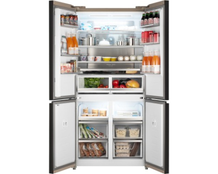Отдельностоящий холодильник с инвертором Weissgauff WCD 510 Built-in Inverter NoFrost Champagne Glass