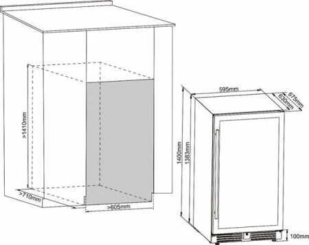 Винный шкаф CELLAR PRIVATE CP127-1TB