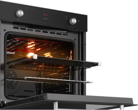 Духовой шкаф газовый Weissgauff WGO 706 D BLACK GLASS
