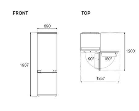 Встраиваемый холодильник Bertazzoni REF704BBNPTC