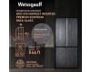 Отдельностоящий холодильник с инвертором Weissgauff WCD 590 Nofrost Inverter Premium EcoFresh Rock Glass