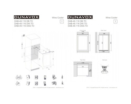 Винный шкаф Dunavox DAB-49.116DB.TO