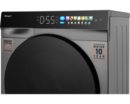 Стиральная машина с инвертором и паром Weissgauff WM 998 Full Touch DC Inverter Steam Silver