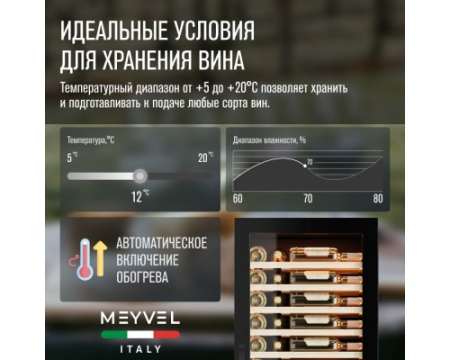 Винный шкаф Meyvel MV110-KBT2 (Slim)