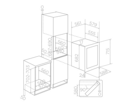 Встраиваемый винный шкаф Elica Veritas BI36 PRF0191774