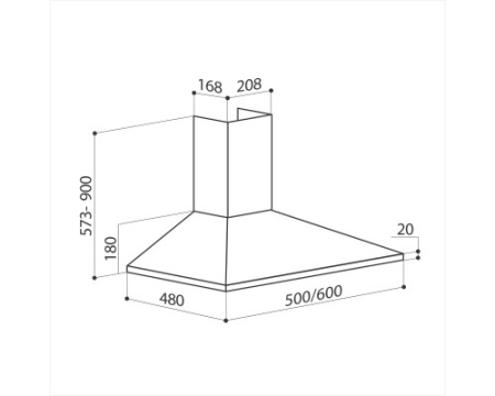 Купольная кухонная вытяжка LEX Basic 600 White