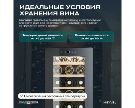 Винный шкаф Meyvel MV18-KBF1