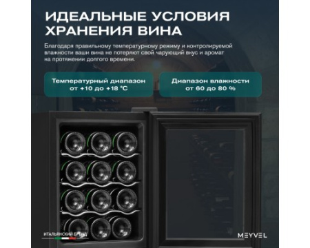 Винный шкаф Meyvel MV12-TB1
