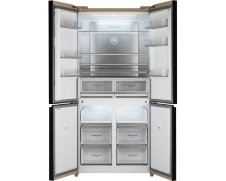 Отдельностоящий холодильник с инвертором Weissgauff WCD 510 Built-in Inverter NoFrost Champagne Glass