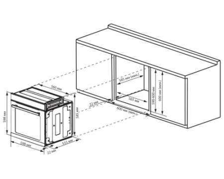 Духовой шкаф ZUGEL ZOE602B