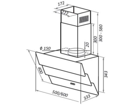 Кухонная вытяжка HOMSair VERTICAL 60 белый