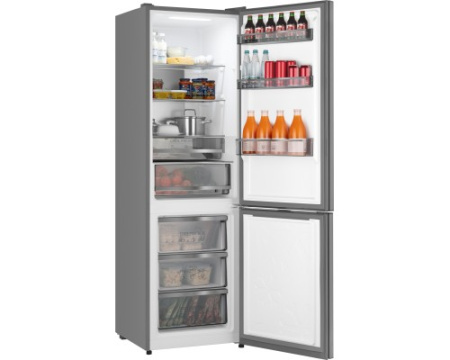 Отдельностоящий холодильник Weissgauff WRK 195 D Full NoFrost Bru Steel Glass