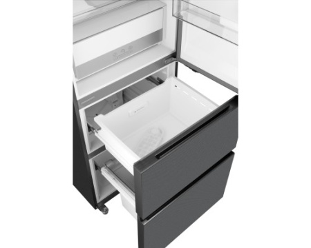 Отдельностоящий холодильник Weissgauff WFD 450 Total NoFrost Inverter Dark Grey Built-in