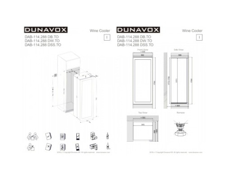 Винный шкаф Dunavox DAB-114.288DSS.TO