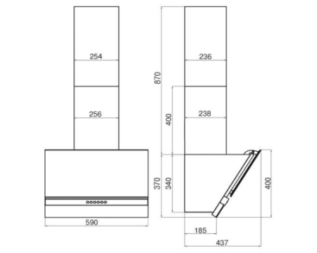Наклонная вытяжка Faber KORUND WH A60 110.0383.023