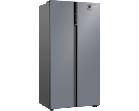 Отдельностоящий холодильник с инвертором Weissgauff WSBS 600 NoFrost Inverter Dark Grey Glass