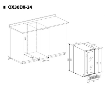 Винный шкаф Temptech Oslo OX30DX-24