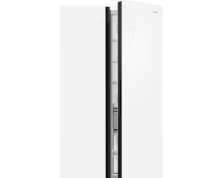 Отдельностоящий холодильник с инвертором Weissgauff WSBS 1036 Inverter NoFrost Premium White Glass