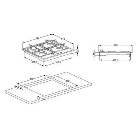 Варочная поверхность INDESIT INGT 61 IC/BK