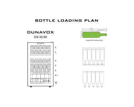 Винный шкаф Dunavox DX-30.80DK