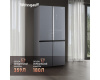 Отдельностоящий холодильник с инвертором Weissgauff WCD 590 Nofrost Inverter Premium EcoFresh Dark Grey Glass