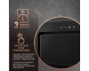 Кухонная встраиваемая вытяжка Weissgauff Intense 600 Touch Black Glass