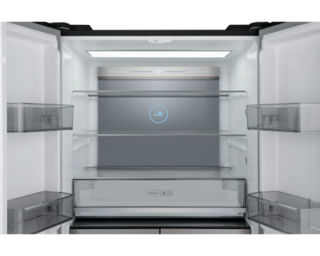 Отдельностоящий холодильник с инвертором Weissgauff WCD 590 Nofrost Inverter Premium EcoFresh Black Glass
