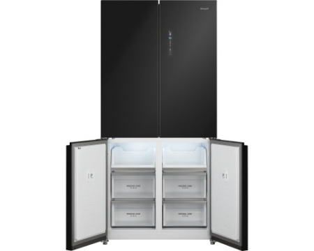 Отдельностоящий холодильник с инвертором Weissgauff WCD 510 Built-in Inverter NoFrost Black Glass