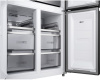 Отдельностоящий холодильник с инвертором Weissgauff WCD 590 Nofrost Inverter Premium EcoFresh Blue Glass