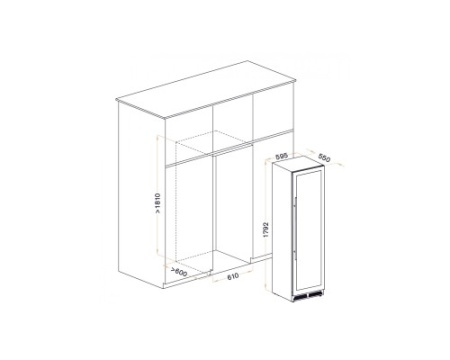 Винный шкаф Meyvel MV98-KST3 (Slim)