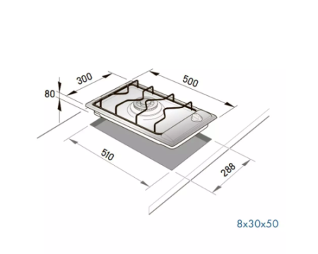 Встраиваемая газовая варочная панель DeLonghi AV 23/1 ASV CD