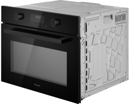 Встраиваемый компактный духовой шкаф с СВЧ Weissgauff OE 4551 DB Black Edition