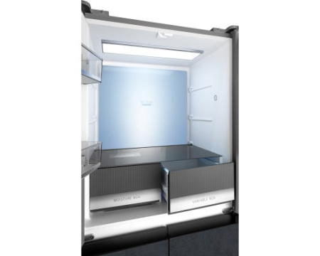 Отдельностоящий холодильник с инвертором Weissgauff WCD 450 Rock Glass NoFrost Inverter