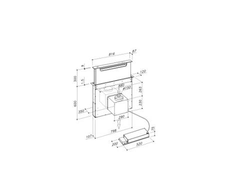 Вытяжка Downdraft Sirius S-DD18 BALANCE EM B