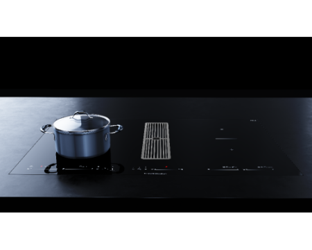 Индукционная варочная панель с вытяжкой Kuppersbusch KMI 8590.0 SR Stainless Steel