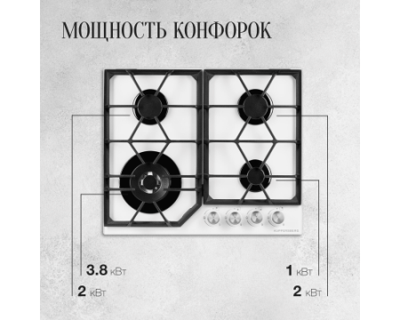 Варочная панель газовая Kuppersberg FG 62 W
