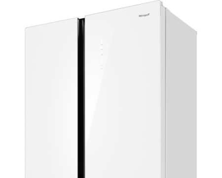 Отдельностоящий холодильник с инвертором Weissgauff WSBS 1036 Inverter NoFrost Premium White Glass