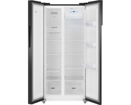 Отдельностоящий холодильник с инвертором Weissgauff WSBS 500 Inverter NoFrost Rock Glass