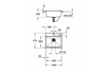 Кухонная мойка GROHE K700 31651AT0