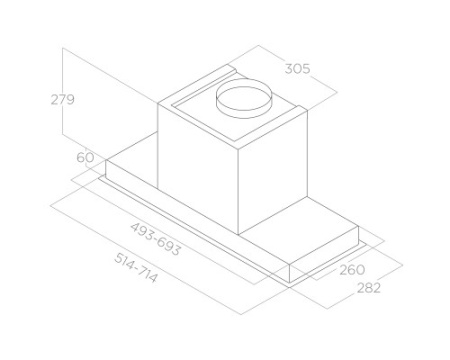 Вытяжка Elica HIDDEN ADV PLUS @ IX/A/52 PRF0180299A