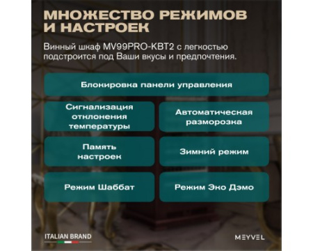Винный шкаф Meyvel MV99PRO-KBT2 (Спелая вишня)