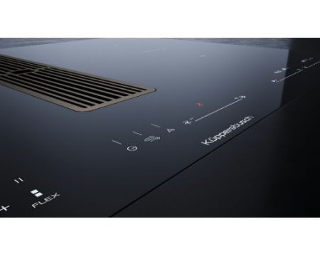 Индукционная варочная панель с вытяжкой Kuppersbusch KMI 8590.0 SR Black Chrome