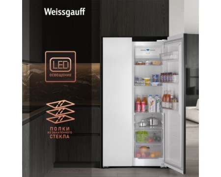 Отдельностоящий холодильник с инвертором Weissgauff WSBS 600 WG NoFrost Inverter