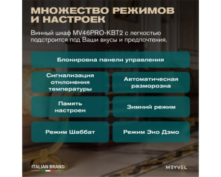Винный шкаф Meyvel MV77PRO-KBT2 (Спелая вишня)