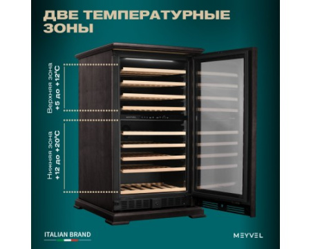 Винный шкаф Meyvel MV99PRO-KBT2 (Тёмный шоколад)