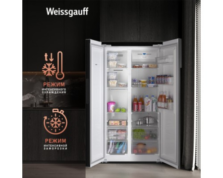 Отдельностоящий холодильник с инвертором Weissgauff WSBS 600 WG NoFrost Inverter