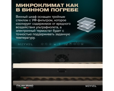 Винный шкаф Meyvel MV77PRO-KBT2 (Спелая вишня)
