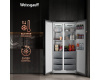 Отдельностоящий холодильник с инвертором Weissgauff WSBS 590 NoFrost Inverter Premium Dark Grey Glass