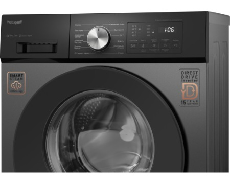 Стиральная машина с прямым приводом Weissgauff WM 45127 Direct Drive Inverter Steam Deep Grey